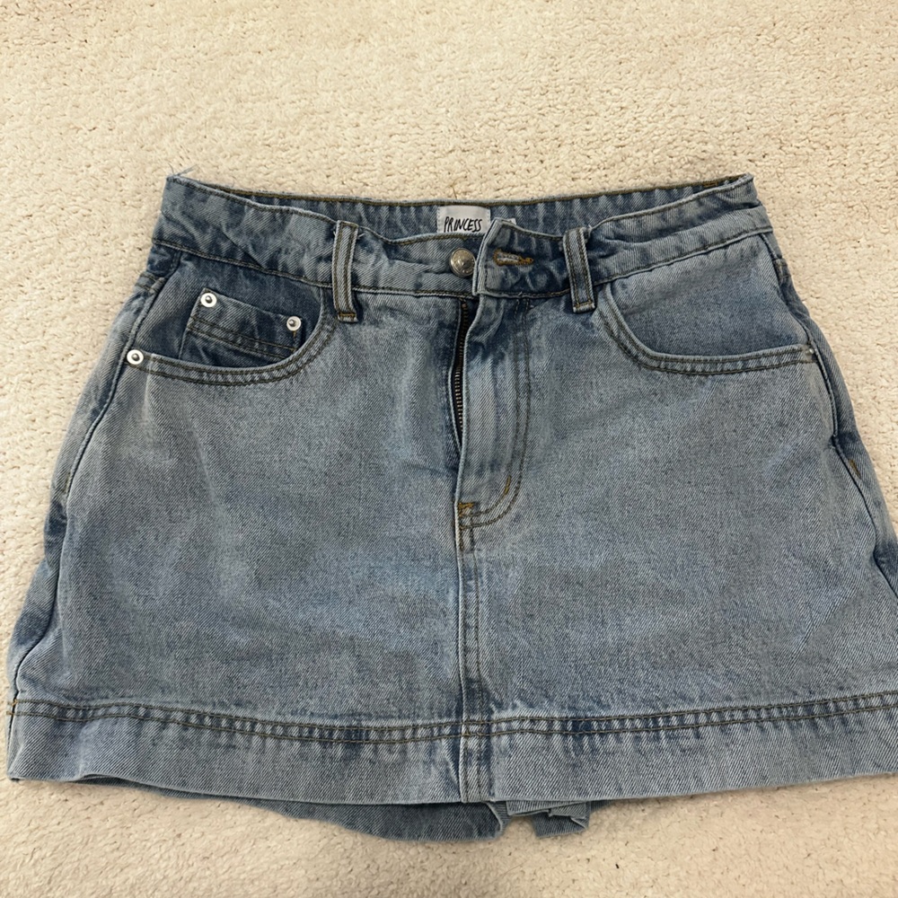 Denim Mini Skirt (Front